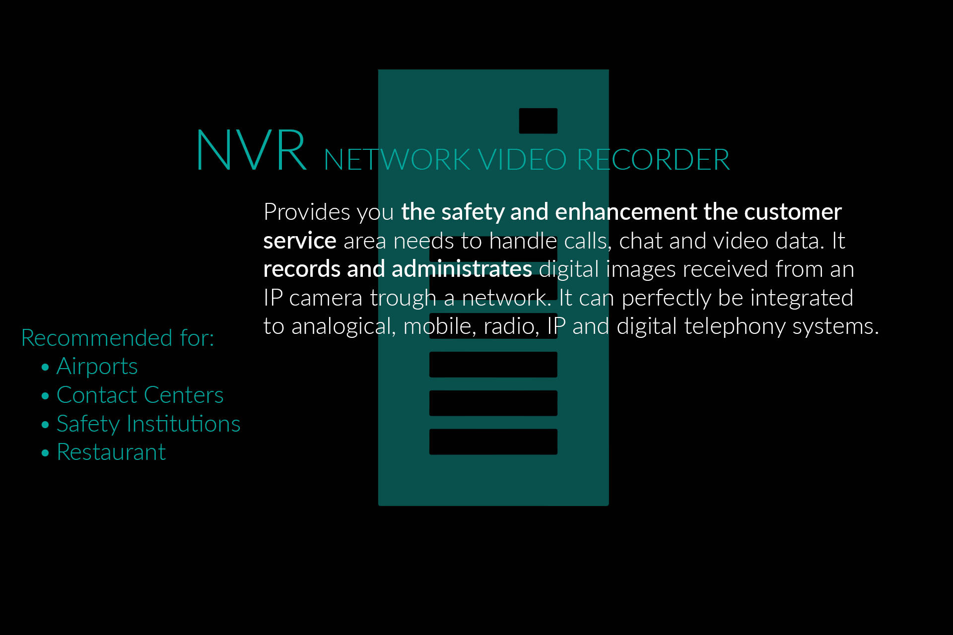 NVR Servidor de grabación